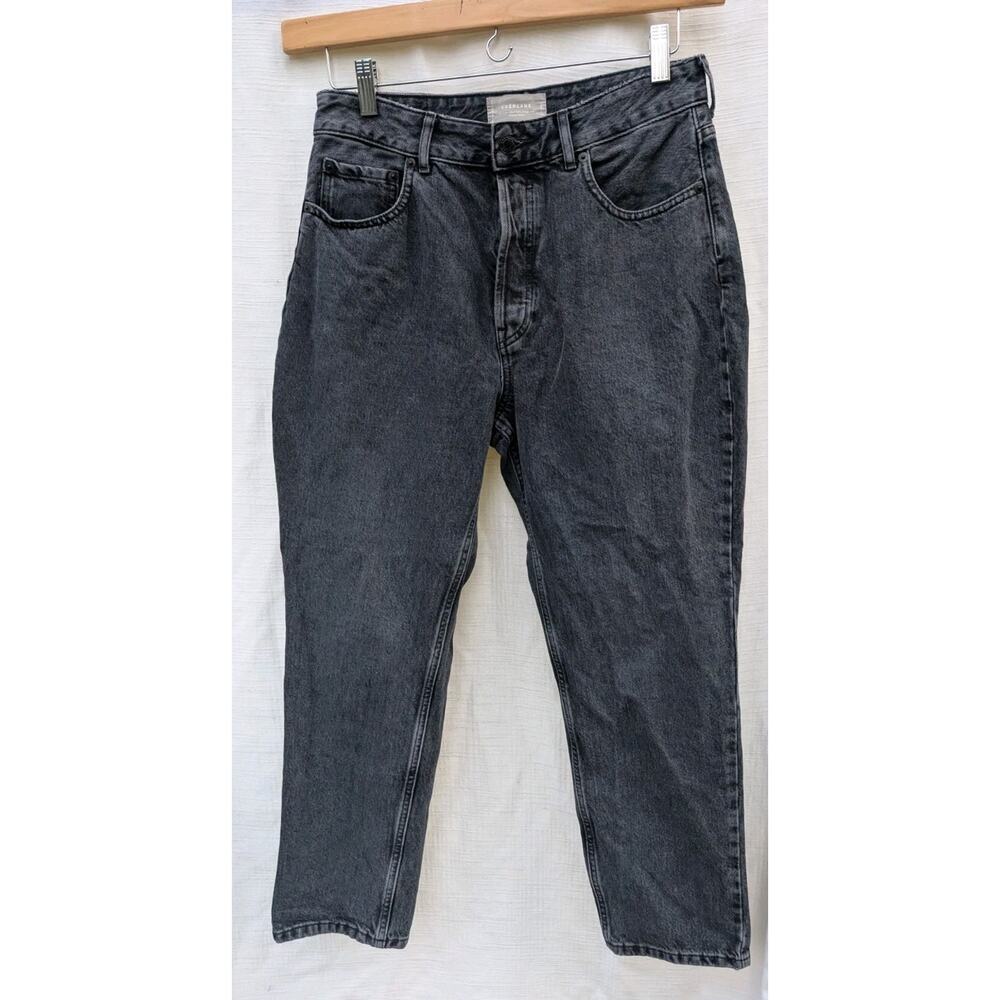 Everlane Women’s Curvy 90’s Cheeky Straight Leg Jeans 30 Crop Black Gray Wash